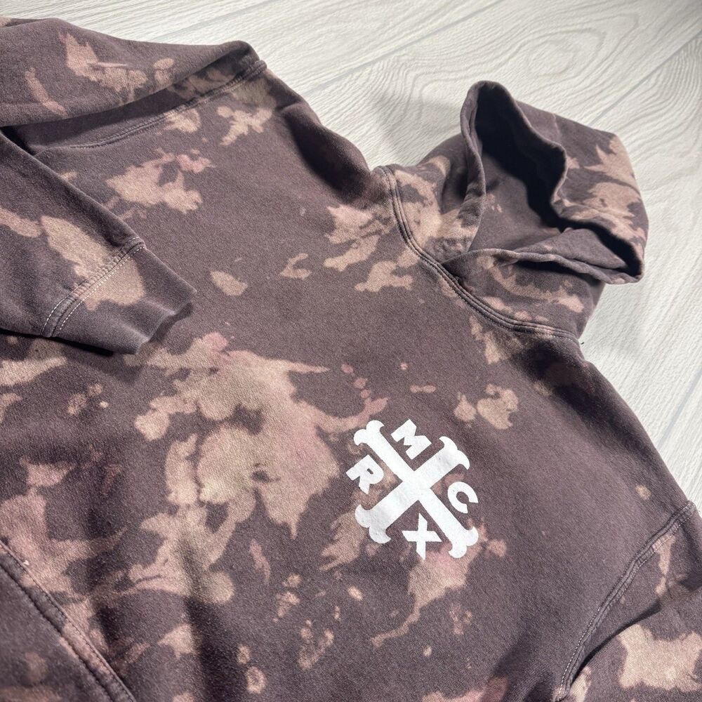 My Chemical Romance Hoodie Sweatshirt 2013 MCRX Tie Dye Bleach Youth XL